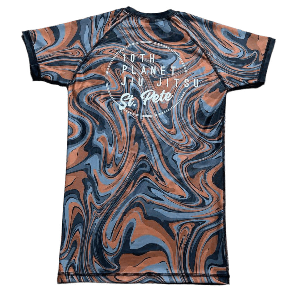 10th Planet St.Pete 1264 Rashguard Paint Brown Rust Brown Belt