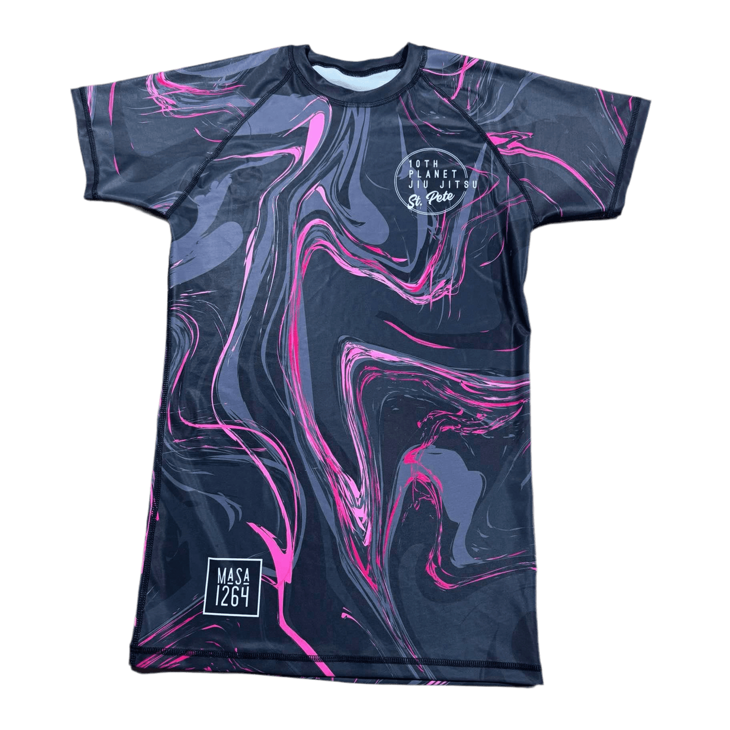 10th Planet St.Pete 1264 Marble Pink Rashguard White Belt