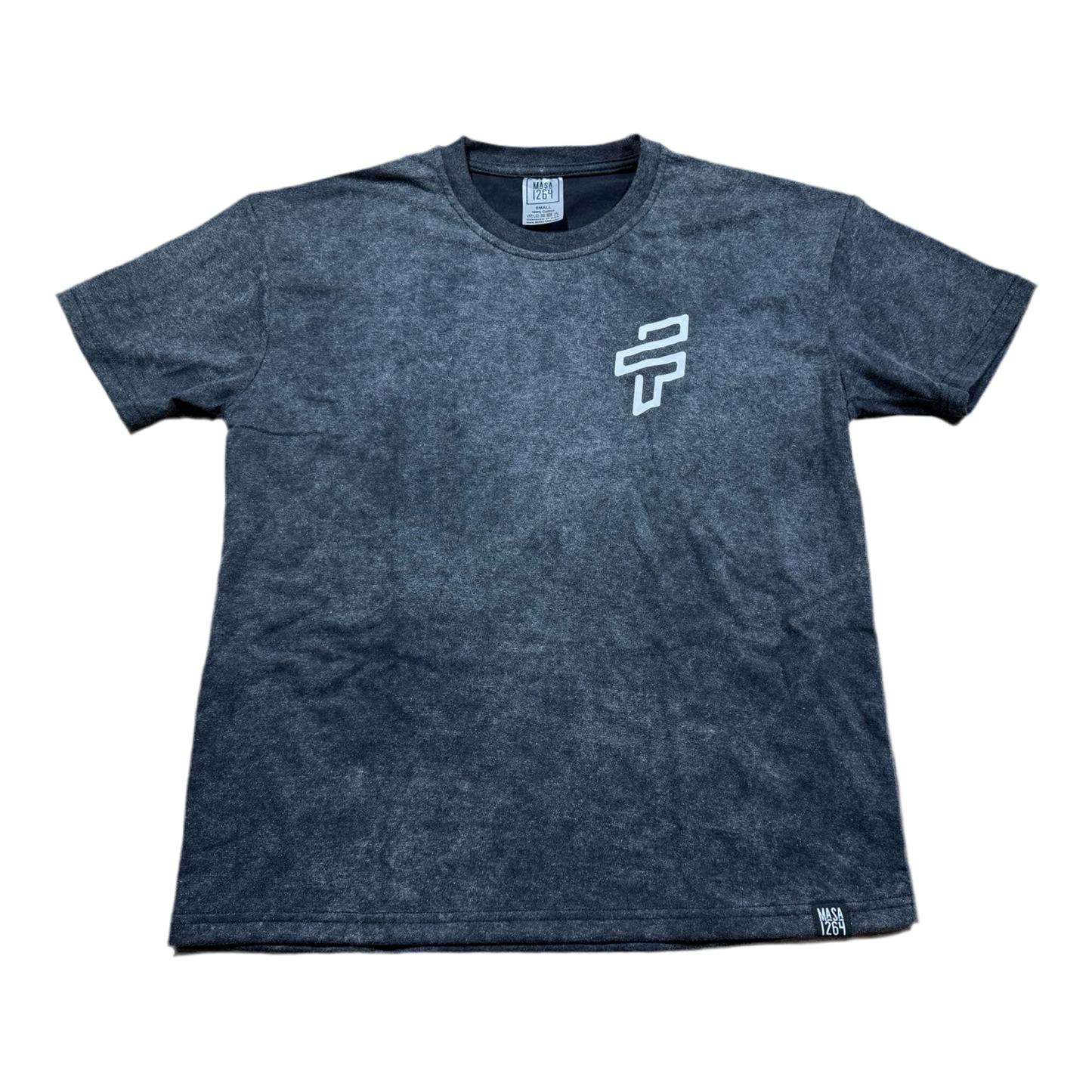 1264 Oversized Black Acid Wash Shirt