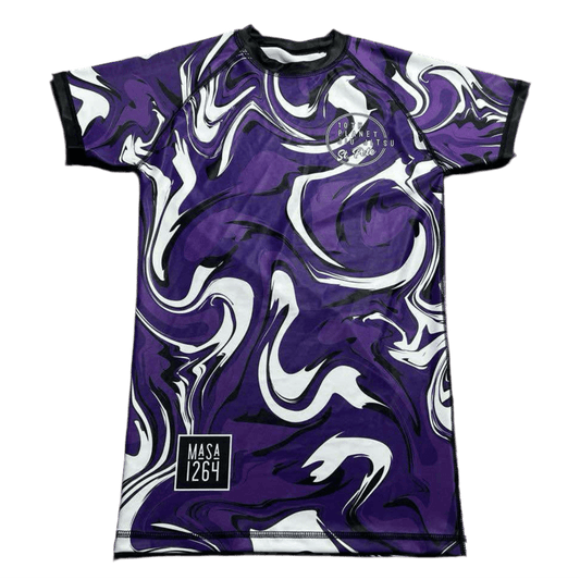 10th Planet St.Pete 1264 Rashguard Marble Purple Snow Purple Belt