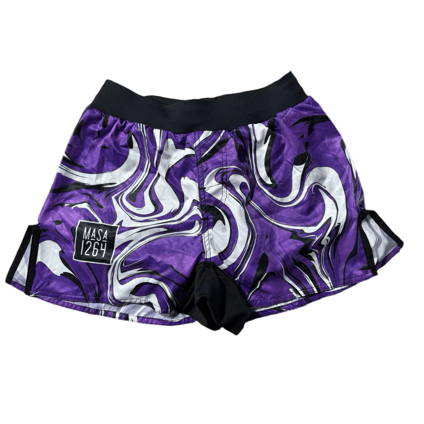 1264 Competitor Cut Unisex Shorts Marble Purple Snow