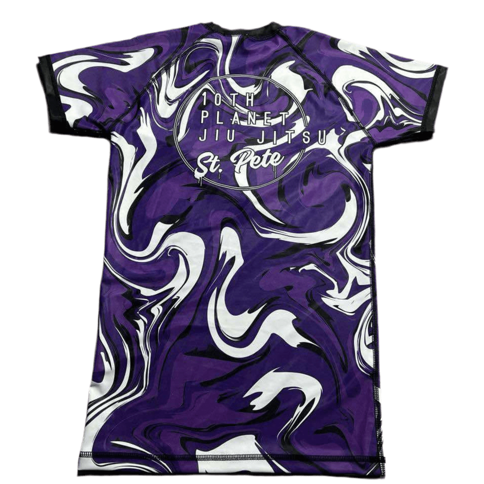 10th Planet St.Pete 1264 Rashguard Marble Purple Snow Purple Belt