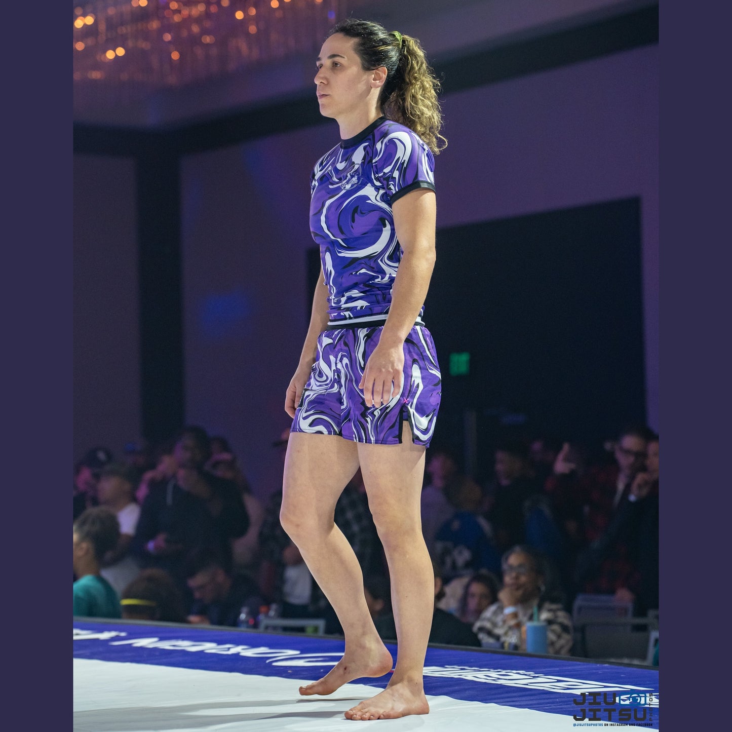 10th Planet St.Pete 1264 Rashguard Marble Purple Snow Purple Belt