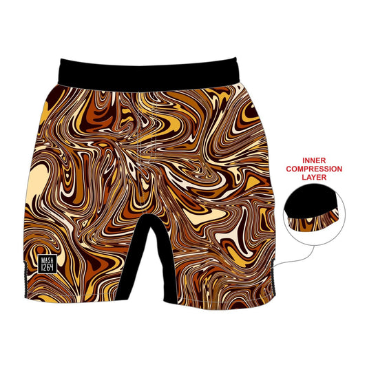 1264 Competitor Cut Unisex Shorts Liquid Gold Brown