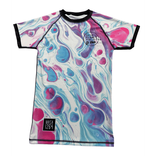 10th Planet St.Pete 1264 Rashguard Blue Oil Liquid Blue Belt